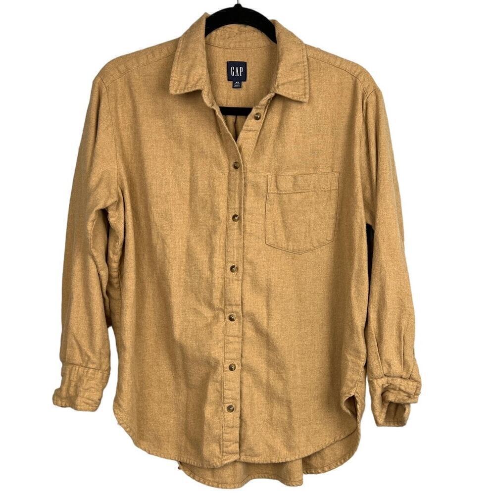 Gap Camel Button Down Shacket Size XS Petite